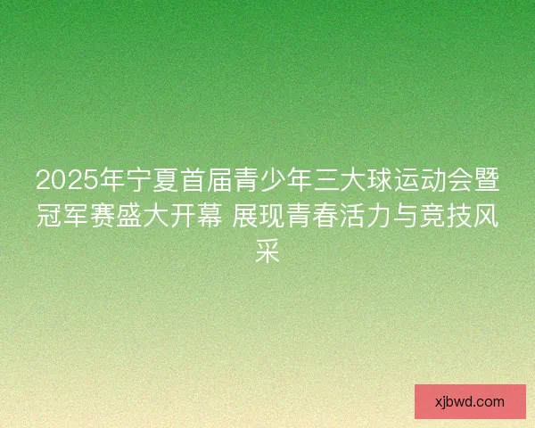 2025年宁夏首届青少年三大球运动会暨冠军赛盛大开幕 展现青春活力与竞技风采